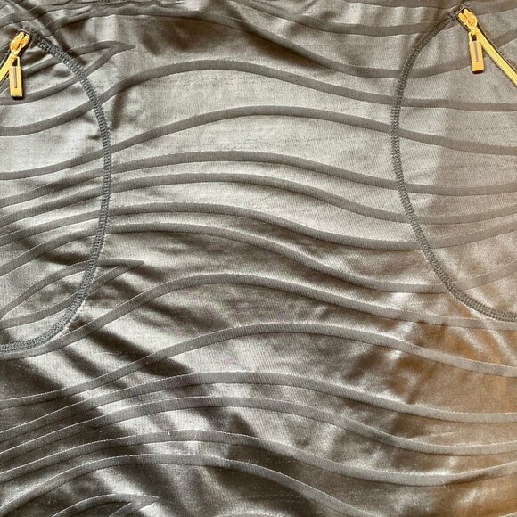 #43Jamie Sadock Black with Gold Zippers Golf Skort, Size XL - Picture 3 of 9